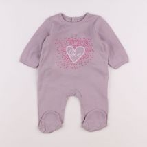 Pyjama coton violet - Vertbaudet - Violet - fille & 3 mois - Seconde main
