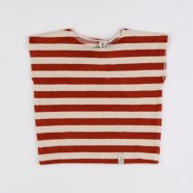 Tee-shirt éponge MIL hazel stripe - Bonnie & The Gang - Orange - mixte & 3/6 mois - Neuf
