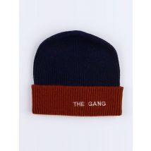 Bonnet "THE GANG" bleu. marron - Chamaye - Bleu - mixte & 3/6 mois" - Neuf