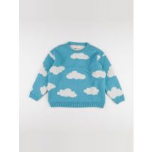 Pull laine doublé Nuages bleu - Ayuna - Bleu - mixte & 12 ans - Neuf