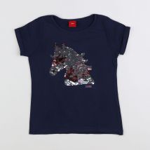 Tee-shirt bleu, argent - S.Oliver - Argent - fille & 4 ans - Seconde main