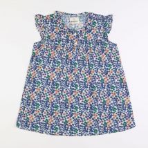 Chemise de nuit coton flower azur - GABRIELLE PARIS - Bleu - fille & 6 ans - Neuf