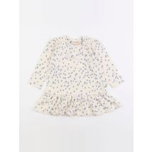 Robe beige, bleu - Petit Piao - Beige - fille & 12 mois - Neuf