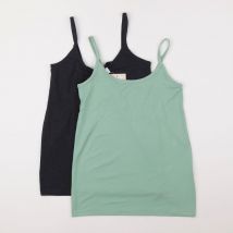 Débardeur lot de deux grossesse vert, gris - Mamalicious - Gris - femme & 38 à 40 - Neuf