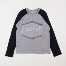 Tee-shirt gris, noir - Quiksilver - Gris - garçon & 10 ans - Seconde main