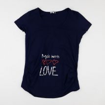 Tee-shirt grossesse bleu - La Halle - Bleu - femme & 44 à 46 - Seconde main