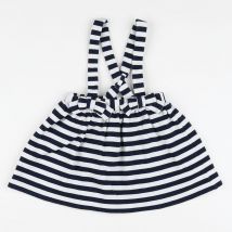 Jupe doublé bleu, blanc - Jacadi - Blanc - fille & 18 mois - Seconde main