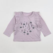 Tee-shirt violet (état neuf) - Boutchou - Violet - fille & 6 mois - Neuf
