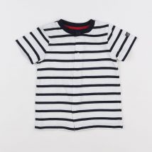 Tee-shirt blanc, bleu - Terre de marins - Blanc - garçon & 12 mois - Seconde main