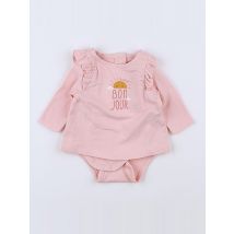 Body vetement coton rose - Vertbaudet - Rose - fille & 1 mois - Seconde main