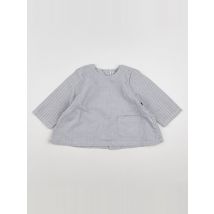 Blouse blanc, bleu - Petit Bec - Blanc - fille & 12 mois - Seconde main
