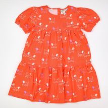 Robe orange (état neuf) - Maison Tadaboum - Orange - fille & 6/7 ans - Neuf