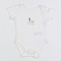 Body blanc - Marks & Spencer - Blanc - garçon & 1 mois - Seconde main