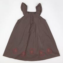 Robe marron, rose - Obaïbi - Marron - fille & 3 ans - Seconde main