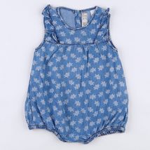 Combinaison bleu, blanc - Zara - Blanc - fille & 9/12 mois - Seconde main