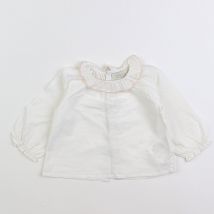 Blouse blanc - Bonnet à Pompon - Blanc - fille & 6 mois - Seconde main