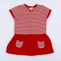 Robe blanc, rouge - Vertbaudet - Blanc - fille & 18 mois - Seconde main