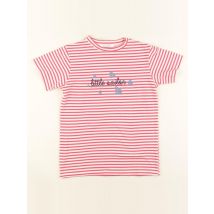 Tee-shirt blanc, rose - Little Celebs - Blanc - fille & 10 ans - Seconde main