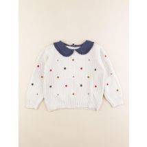 Pull blanc - Monoprix - Blanc - fille & 6 ans - Seconde main