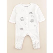 Pyjama velours blanc - Vertbaudet - Blanc - mixte & 1 mois - Seconde main