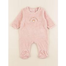 Pyjama velours rose - Vertbaudet - Rose - fille & 1 mois - Seconde main