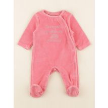 Pyjama velours rose - Vertbaudet - Rose - fille & 1 mois - Seconde main