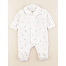 Pyjama velours blanc - Vertbaudet - Blanc - fille & 1 mois - Seconde main