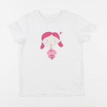 Tee-shirt blanc - Galeries Lafayette - Blanc - fille & 5 ans - Seconde main