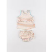 Maillot de bain blanc, orange - Lassig - Blanc - fille & 12 mois - Seconde main