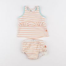 Maillot de bain blanc, orange - Lassig - Blanc - fille & 12 mois - Seconde main