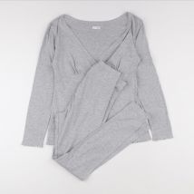 Pyjama grossesse, allaitement coton gris - Vertbaudet - Gris - femme & 38 à 40 - Seconde main