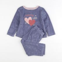 Pyjama velours violet - Vertbaudet - Violet - fille & 3 ans - Seconde main