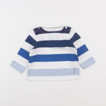 Tee-shirt bleu, blanc - Jacadi - Blanc - garçon & 6 mois - Neuf