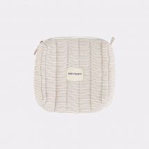 Trousse à rayures en gaze de coton - Little Cigogne - Beige - mixte & - Neuf