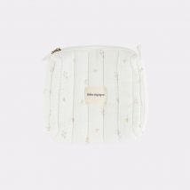 Trousse fleurie en gaze de coton - Little Cigogne - Beige - mixte & - Neuf