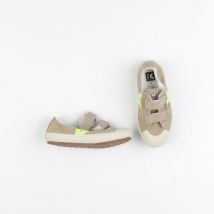 Tennis à scratch/ lacets beige - Veja - Beige - garçon & pointure 28 - Seconde main