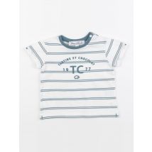 Tee-shirt blanc, vert - Tartine & Chocolat - Blanc - garçon & 18 mois - Seconde main