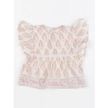 Blouse beige, rose - Bonheur du jour - Beige - fille & 2 ans - Seconde main