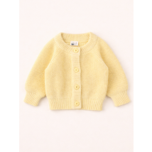 Le Gilet bébé 100% coton bio Jaune banane - Smala - Jaune - mixte & 3 ans - Neuf