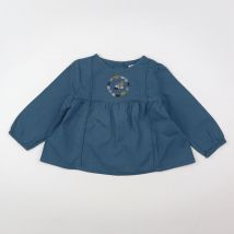 Blouse bleu - Bonnet à Pompon - Bleu - fille & 9 mois - Seconde main