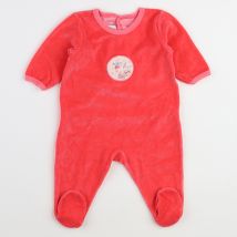 Petit Bateau - pyjama velours rose - 3 mois