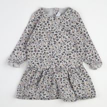 Petit Bateau - robe gris, rose - 18 mois