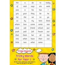Scholastic Magnets: Fridge Magnets - Tricky Words for Year 1