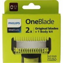 Philips Oneblade face & body mesjes navulverpakking 2st