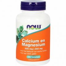 NOW Calcium 500mg en magnesium 250mg 100tb