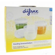 Difrax Voeding bewaarbakjes 6st