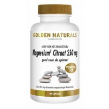 Golden Naturals Magnesium citraat 250mg 180vc
