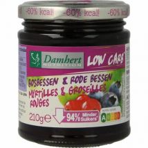 Damhert Confituur bosbes/rode bes low carb 210g