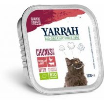 Yarrah Kattenvoer chunks met kip en rund bio 100g