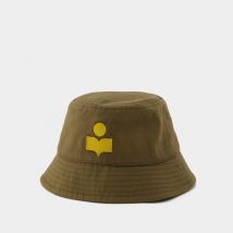Haley Hat in Khaki Cotton and Canvas